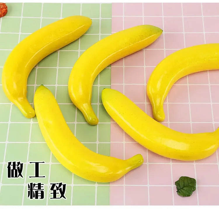 Artificial Banana Food Props Set - 10pcs 20cm Food Craft & Photography Decor