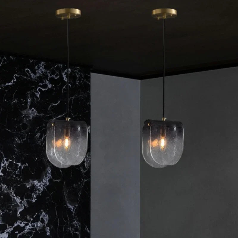 Gradient Glass Pendant Lights for Kitchen Bedroom Restaurant Hanging Lamp Ceiling Fixture