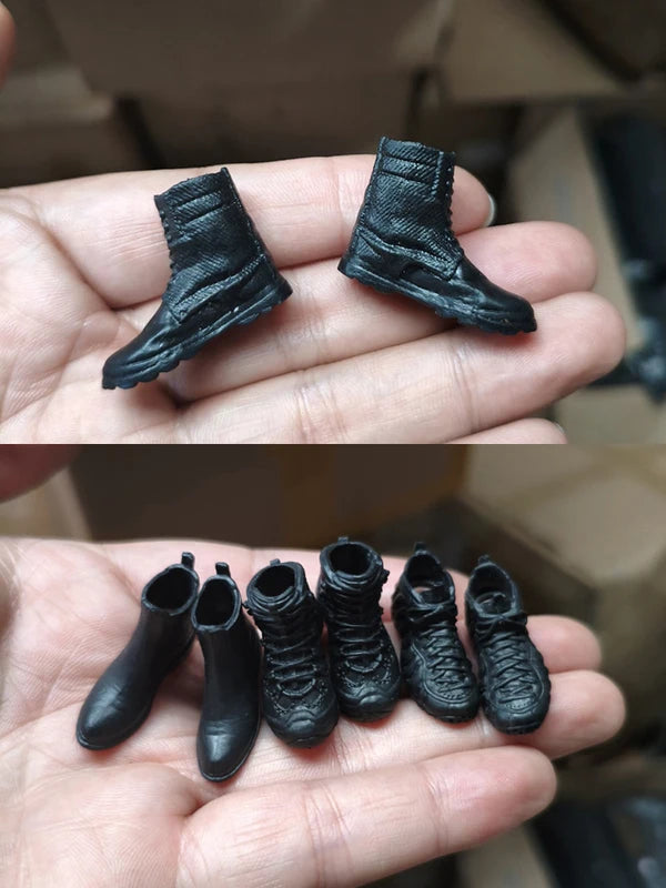 6-Inch Action Figure Outdoor Sport Shoes - Leather Sneakers for 1/12 Scale Soldiers