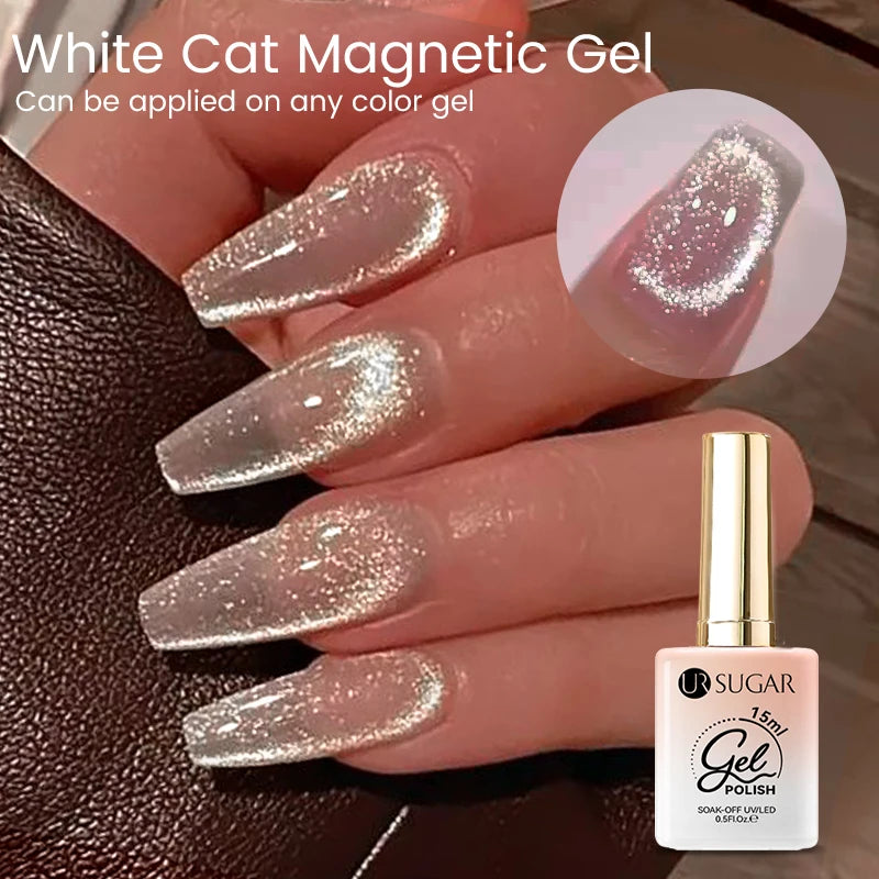 15ml Magnetic Glitter Gel Nail Polish - UV & LED Light Compatible, Semi-Permanent