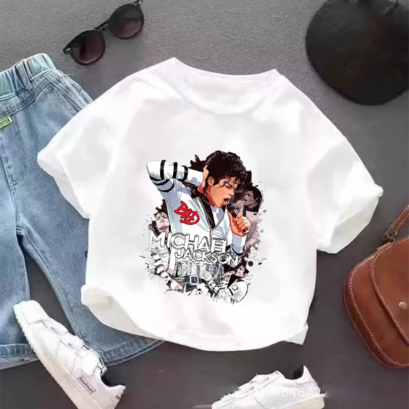 Unisex Vintage Graphic T-Shirt for Boys Summer Casual Hip Hop Tops
