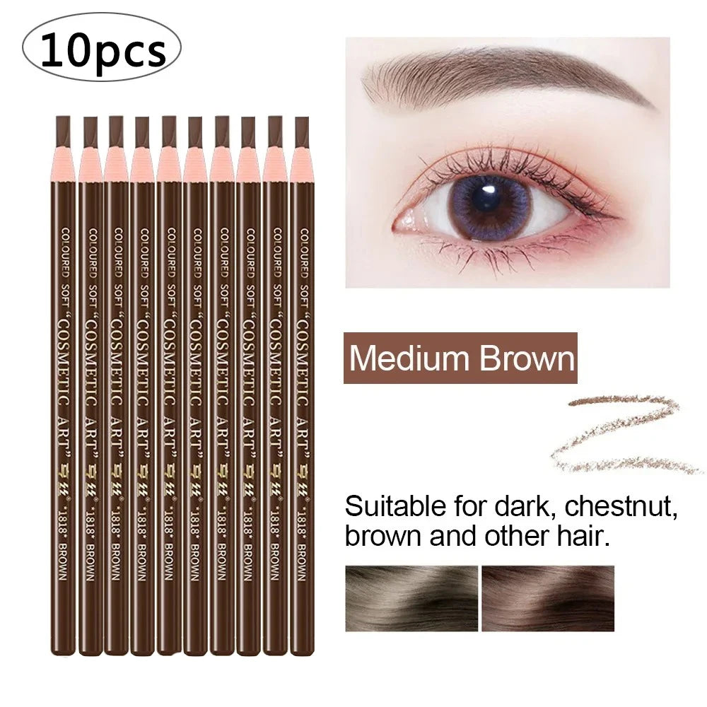 Waterproof Eyebrow Pencil Set - Long Lasting Makeup for Women - 5/10 Pcs