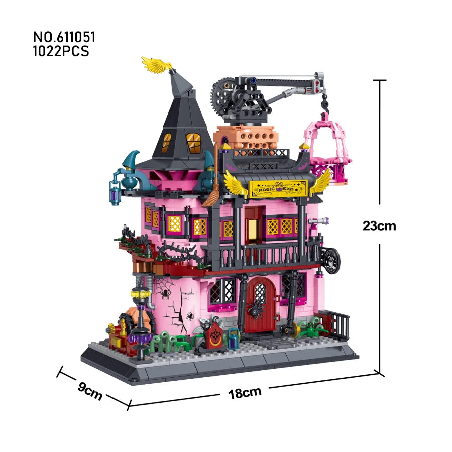 Halloween Gift Magic Laboratory Building Blocks Set for Kids - Architecture Puzzles & Models