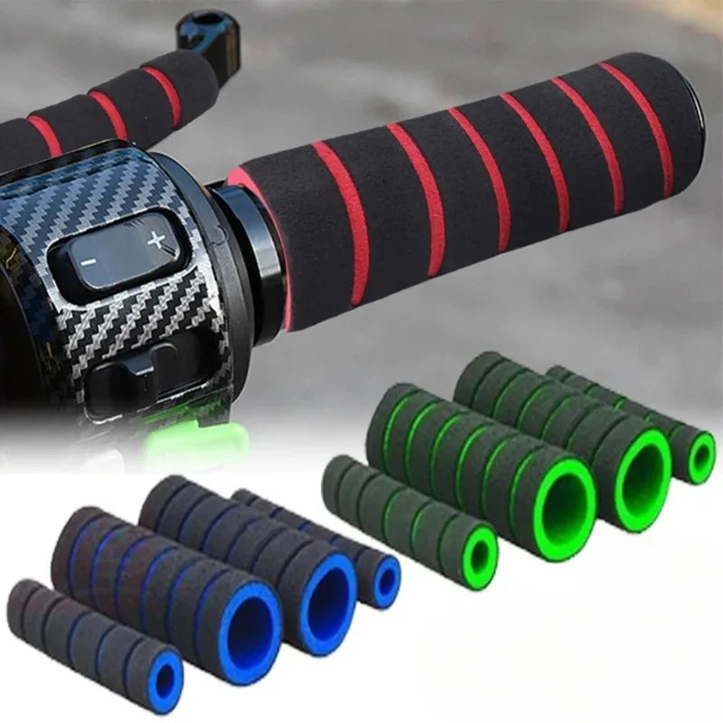Motorcycle Handlebar Grips Anti-Slip Soft Sponge Brake Cover for Bikes & E-Bikes