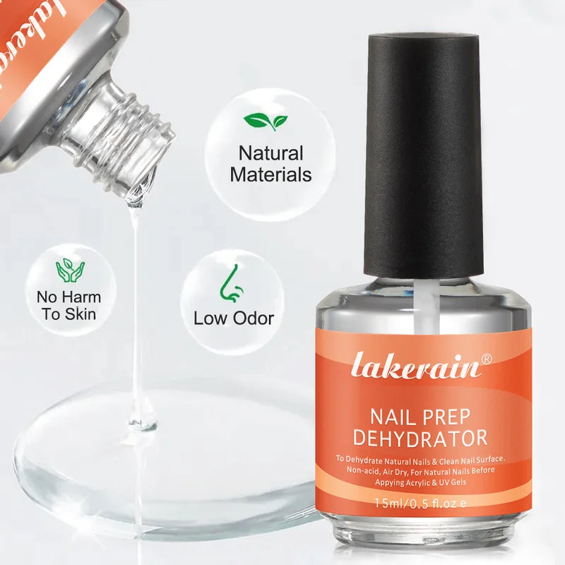 2Pcs Nail Primer & Dehydrator Set for Professional Manicure - Fast Air Dry