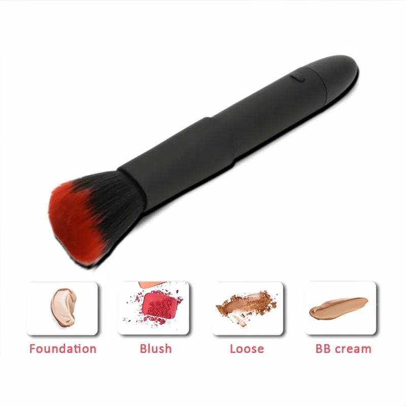 Electric Makeup Brush with Vibration & Removable Brush Head, Portable Face Powder Tool