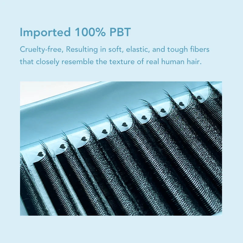 7D 8D W Shape Eyelash Extension Fans - Natural Soft False Lash Extensions