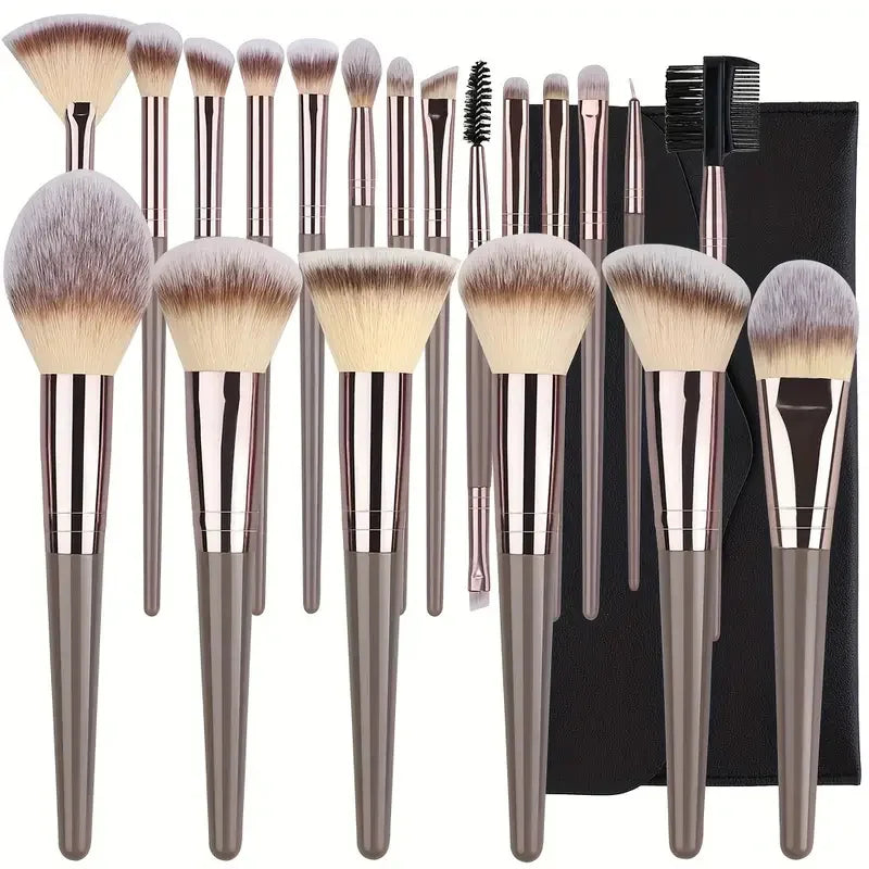 Makeup Brush Set 10-20 Pcs Cosmetic Brushes for Face & Eyeshadow