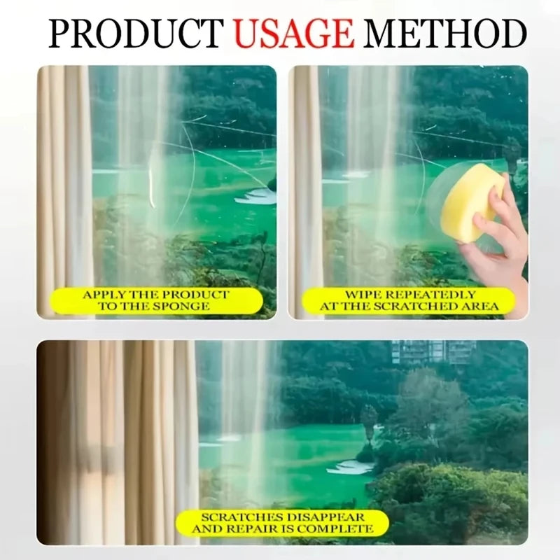Glass Scratch Repair Paste for Car Windshields & Glass Surfaces - Deep Scratch Remover