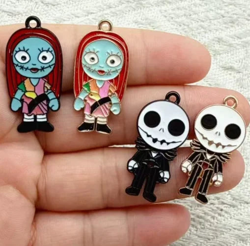 10 pcs Enamel Halloween Charms for Jewelry Making Necklaces Earrings Bracelets DIY Crafts
