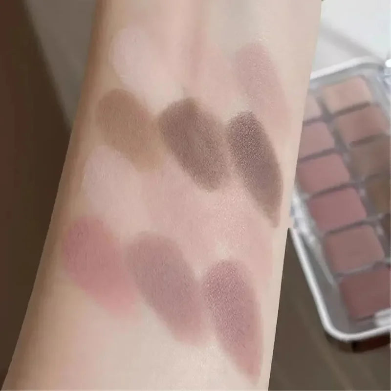 Low Saturation Matte Eyeshadow Palette - 12 Shades for Daily & Night Makeup