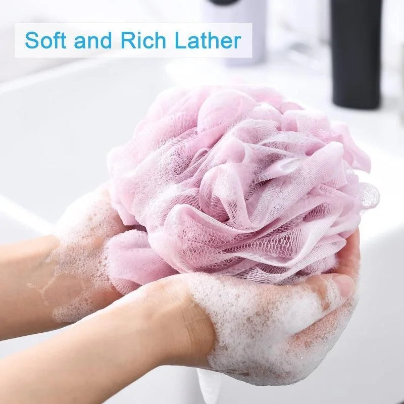 Large Bath Loofah Mesh Sponge Body Wash Scrubber for Shower & Bath