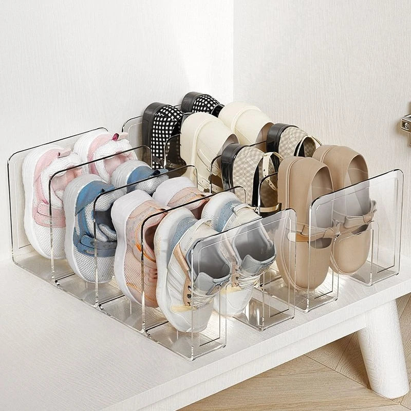 Transparent Multi-Layer Baby Shoe Rack - Space Saving Standing Organizer