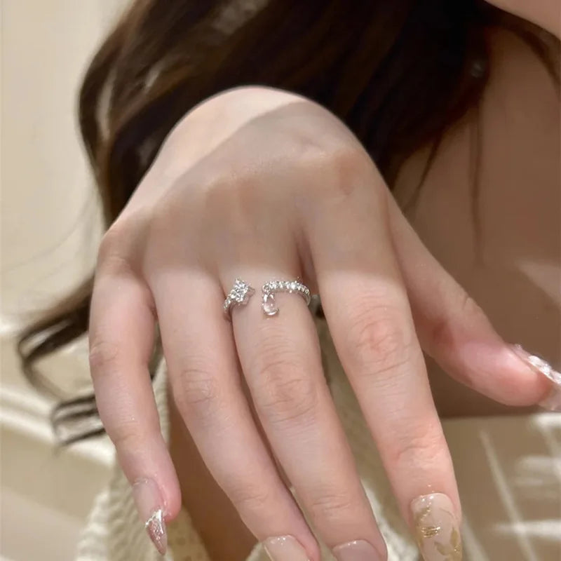 925 Sterling Silver Water Drop Shape Women's Ring Charm - Simple Elegant Jewelry Gift