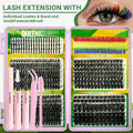 DIY Eyelash Cluster Fluffy Lash Extensions Set with Mixed Tray