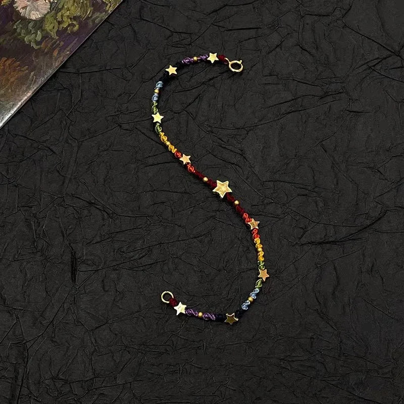 925 Sterling Silver Star Bracelet for Women and Girls, Multicolour Bohemia Jewelry Gift