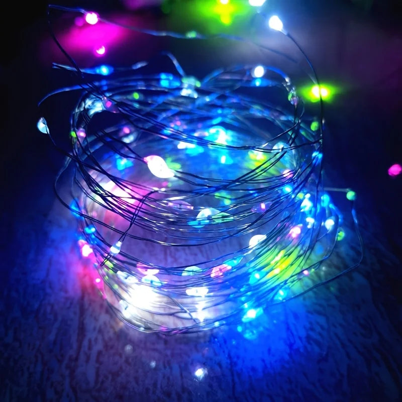 USB LED Fairy String Lights Copper Wire Decor for Holiday Wedding Party