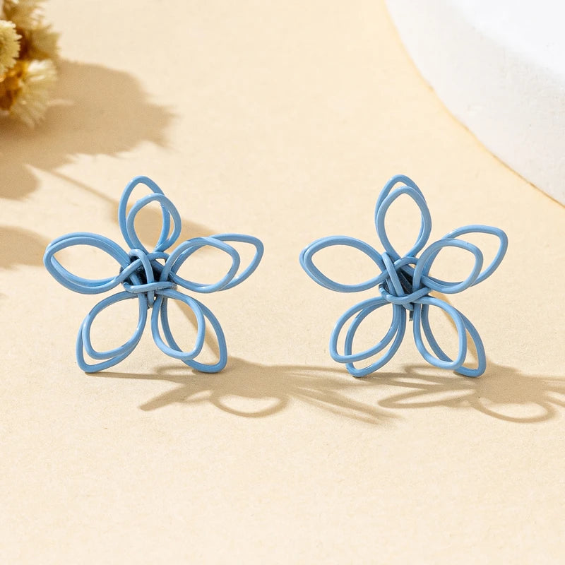Women's Wire Flower Earrings in Multiple Colors - Daily & Vacation Wear