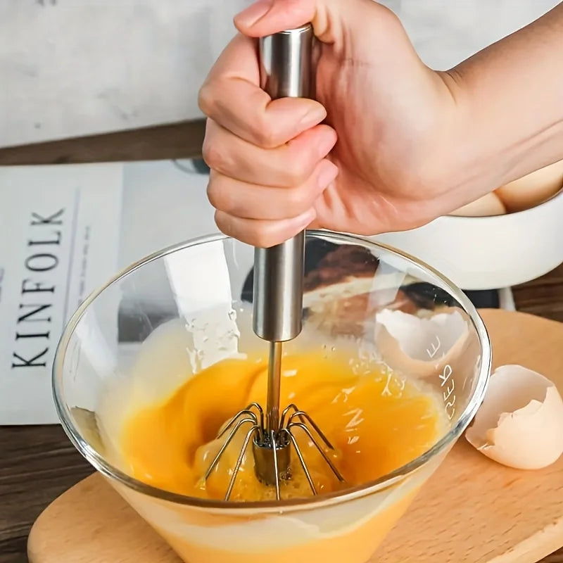 Stainless Steel Egg Beater Semi-Automatic Mixer for Baking & Cooking