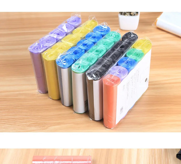 Disposable Garbage Bags Roll Pack - Durable Plastic Waste Liners for Kitchen & Home