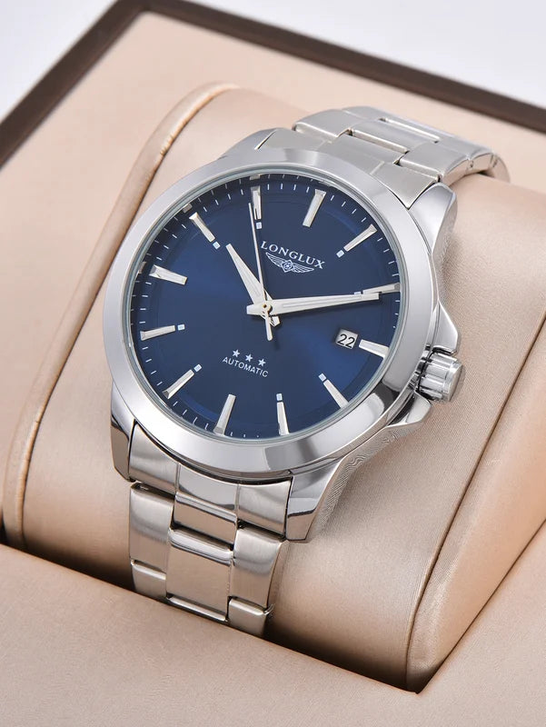 Men's Mechanical Automatic Watch Waterproof Stainless Steel Luminous Minimalist Gift