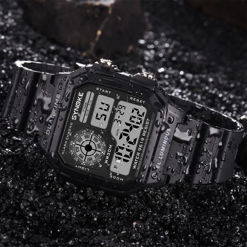 Military Digital Sports Watch Waterproof Luminous Chronograph for Men