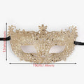 Halloween and Carnival Hollow Gold Powder Fox Mask for Masquerade & Parties