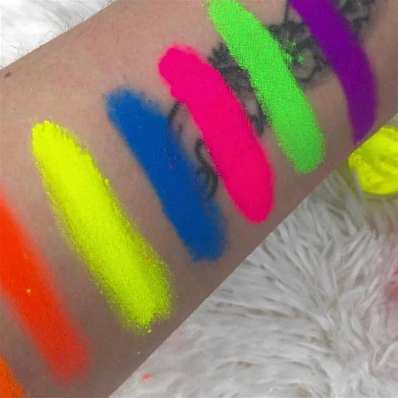 Neon Nail Powder Set Fluorescent Glitter Chrome Dust for DIY Manicure