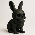 Punk Style Rabbit Skull Statue Halloween Easter Decor Gothic Home Ornament