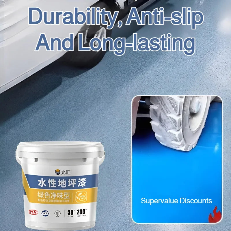 3-in-1 Epoxy Floor Paint for Concrete & Garage Coatings - Waterproof & Abrasion Resistant