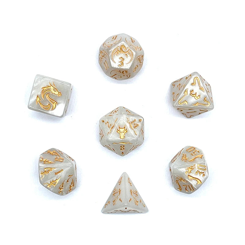 Multi-Sided 7-Die Polyhedral Dice Set for DND TRPG & Board Games