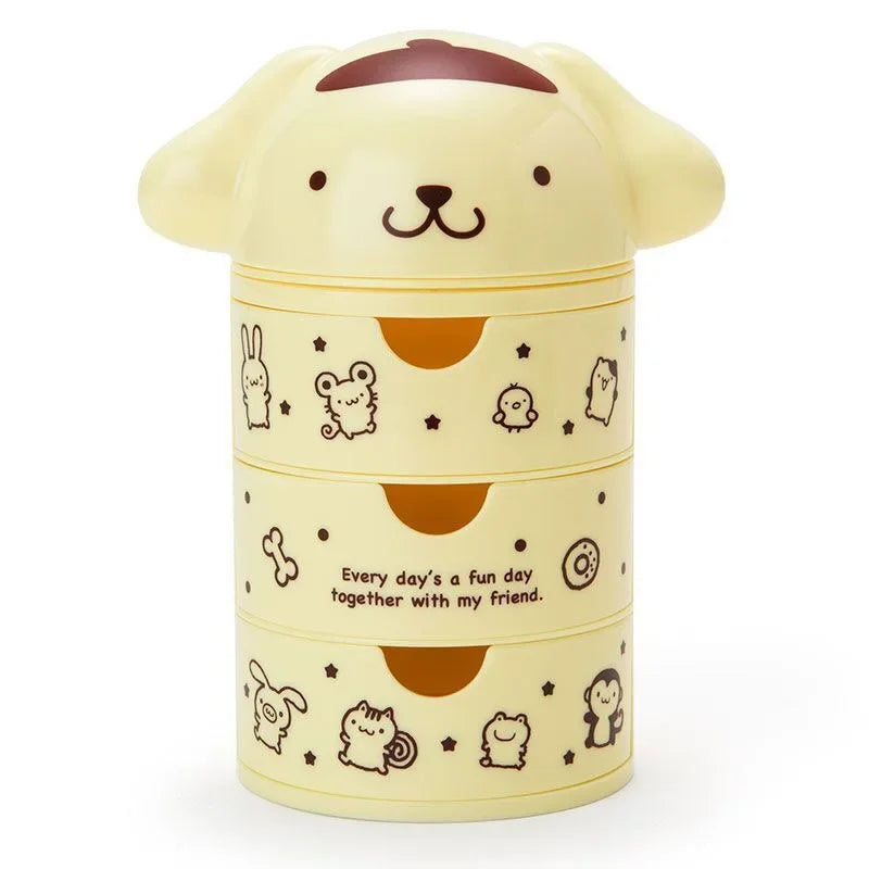 Cute Cat Makeup & Jewelry Organizer - 3-Layer Drawer Storage Box, Kawaii Style