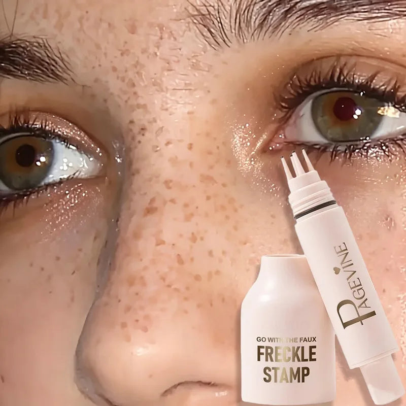 Freckle Stamp Pen Dual-Head Makeup Tool for Natural Fake Freckles & Concealer