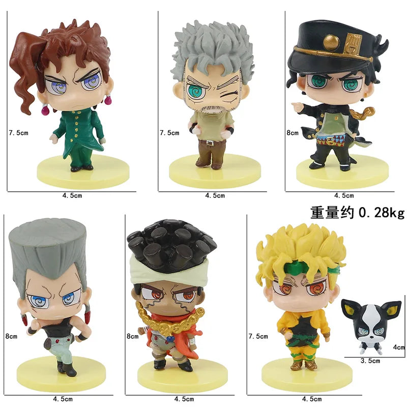 7-Piece JoJo's Bizarre Adventure Action Figure Toy Set - Cute Collectible Figures