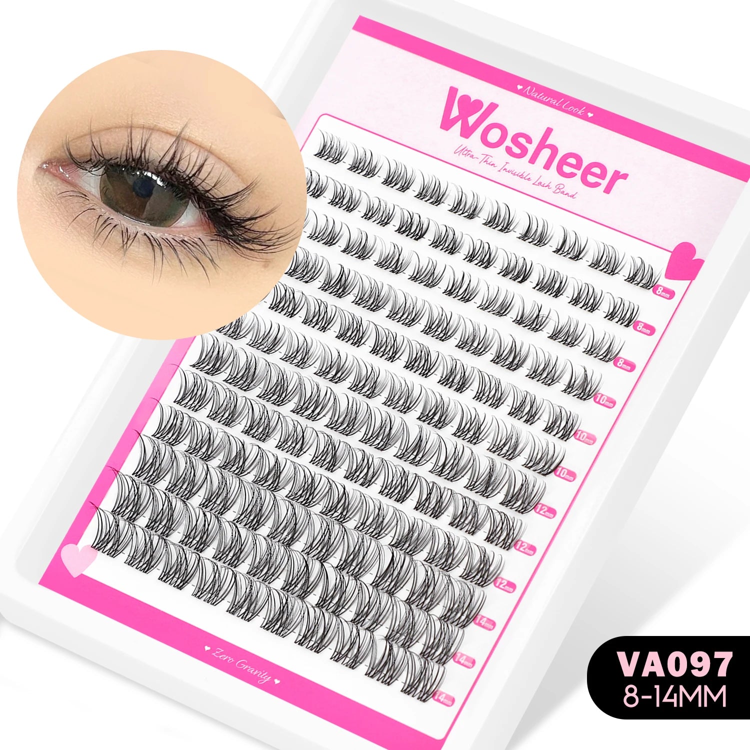 DIY Eyelash Cluster Kit with Bond & Seal - Natural Lash Extensions Set