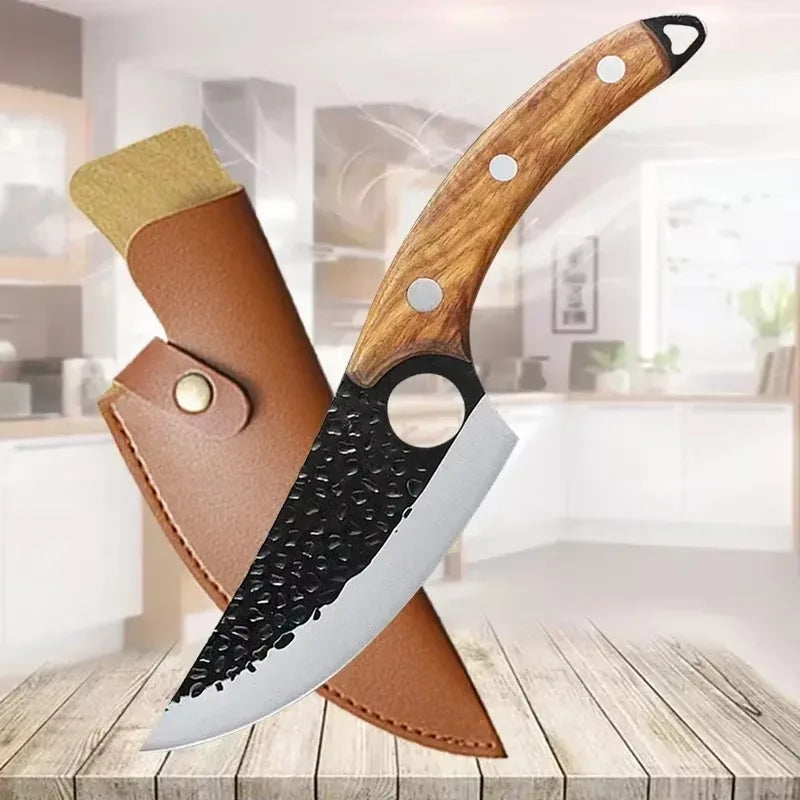 Professional Forged Kitchen Knife - Multipurpose Chef, Boning & Butcher Blade