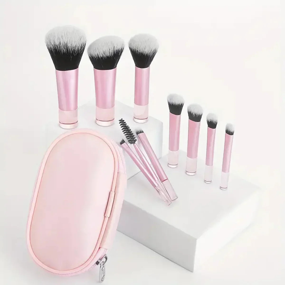 Mini Makeup Brush Set 10Pcs Powder Eyeshadow Foundation Blush Blenders