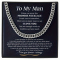 Men's Cuban Chain Necklace Gift for Him, Promise & Anniversary Jewelry