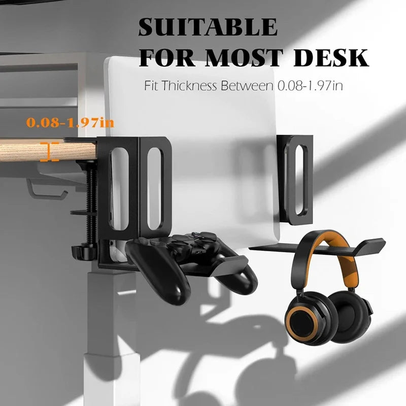 Laptop Stand with Heat Sink for Office Use - No Punching Side, Metal, Adjustable