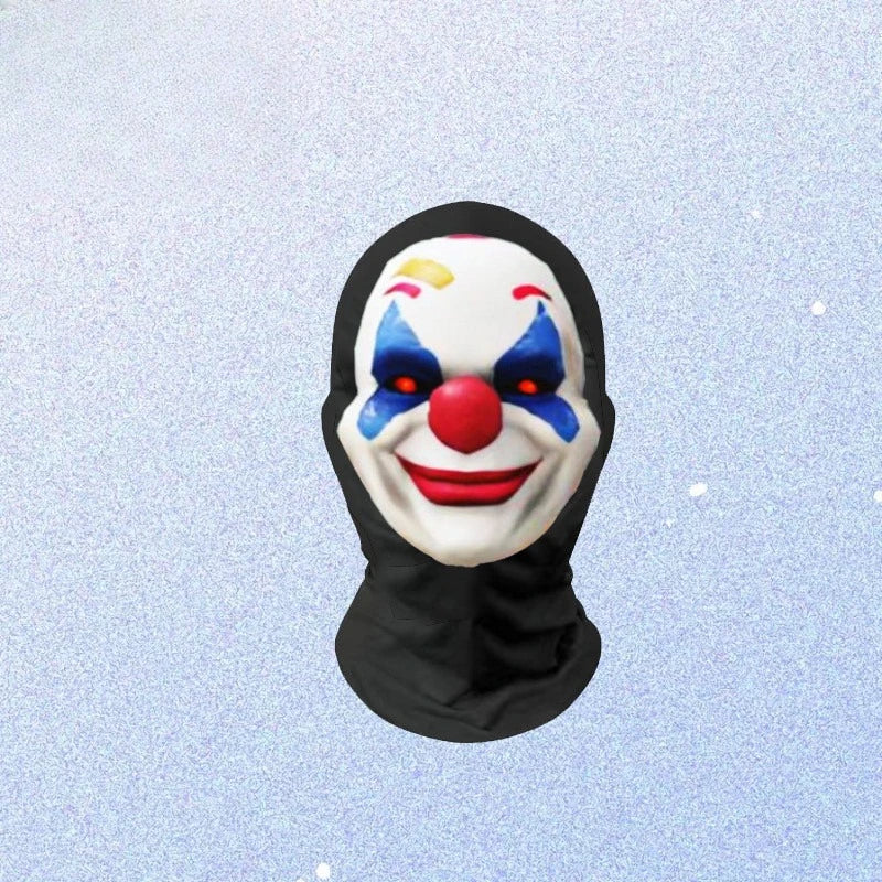 3D Halloween Full Face Print Mask Washable Party Prop with Multiple Colors