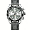 Men's Sport Chronograph Wristwatch with Luminous Dial and Silicone Band