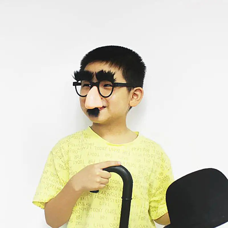 Funny Big Nose Glasses with Eyebrows and Mustache - Halloween Party Photo Props