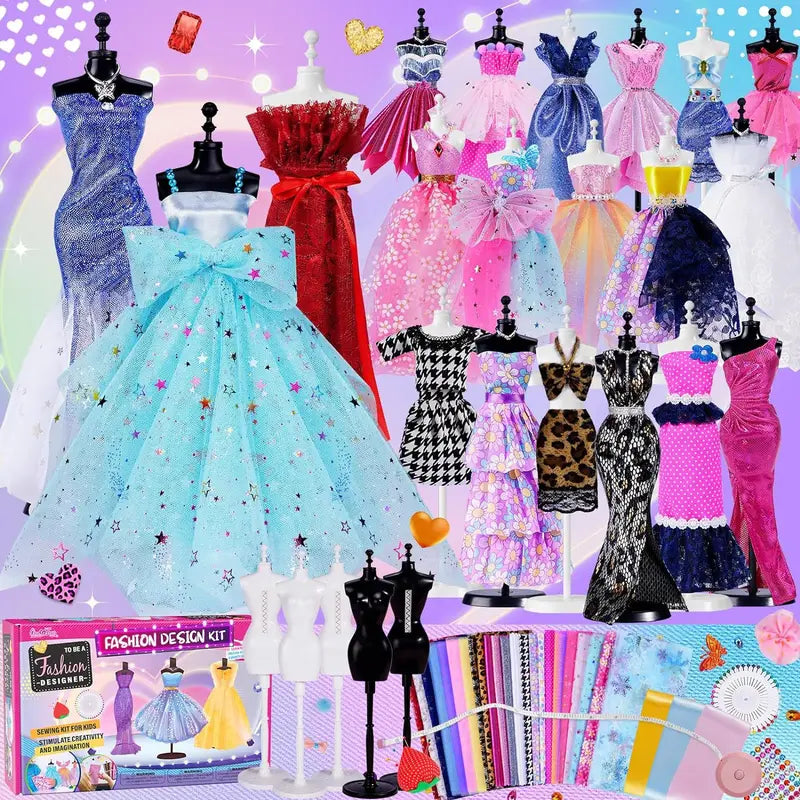 DIY Doll Clothes Craft Kit - Creative Kid's Fashion & Home Decor Set