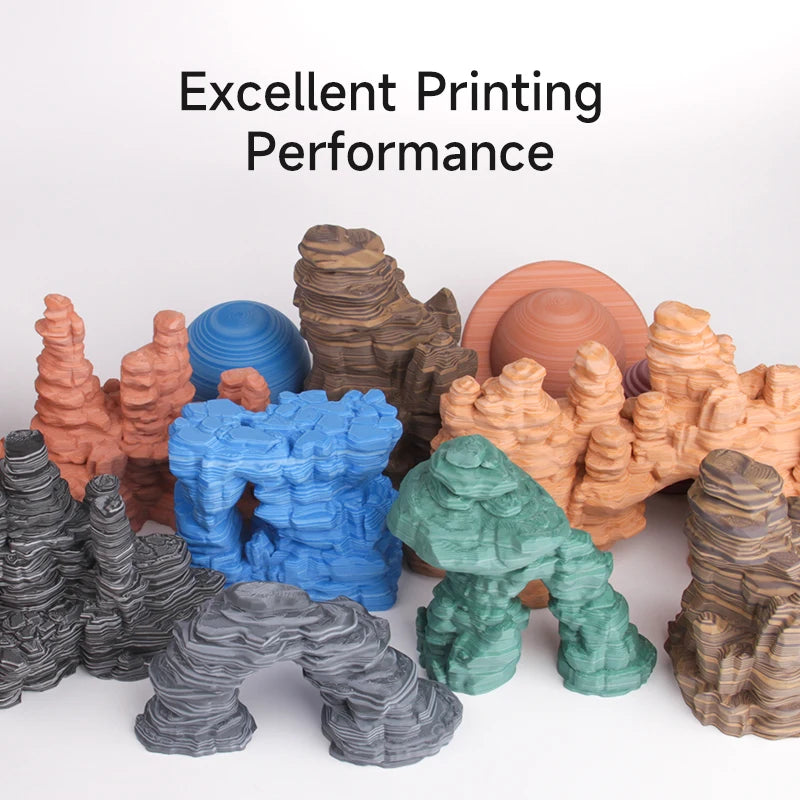 3D Printer Filament PLA Rock Frosted 1kg - High Strength, Dual Color Compatible