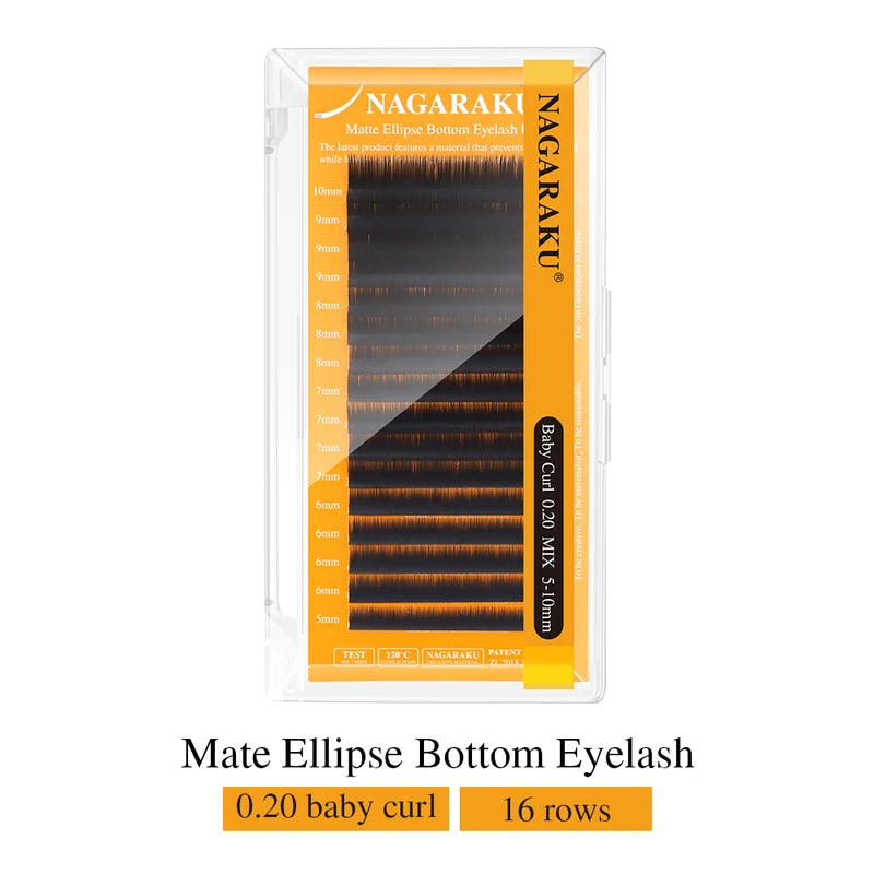 Eyelash Extension Makeup Tools - Classic Ellipse Bottom Lashes 5-7mm Black