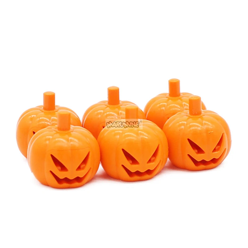 Halloween MOC Building Blocks Accessories Set - Bricks, Pumpkins, Bats, Snakes, Street Lamp