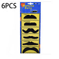 6 Pack Black Fake Beards for Pirates, Disguises & Costumes