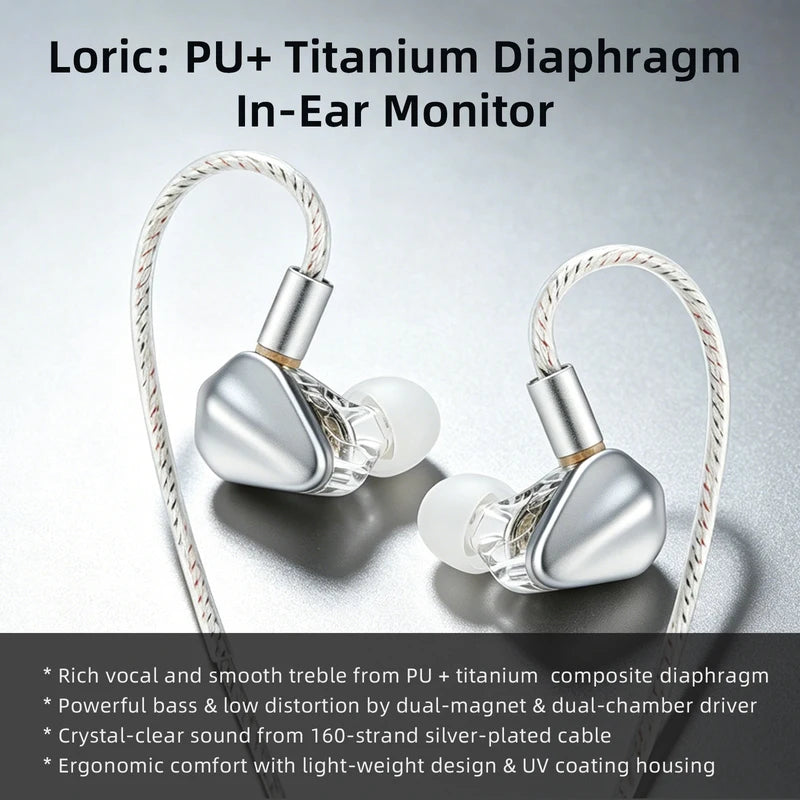 High-Fidelity In-Ear Monitors with Titanium Diaphragm & Dual-Magnet Driver