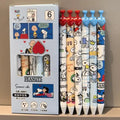 Gel Pen Set 6 Pcs Black Ink Quick Dry Signature Pens Stationery for Office & Back to School