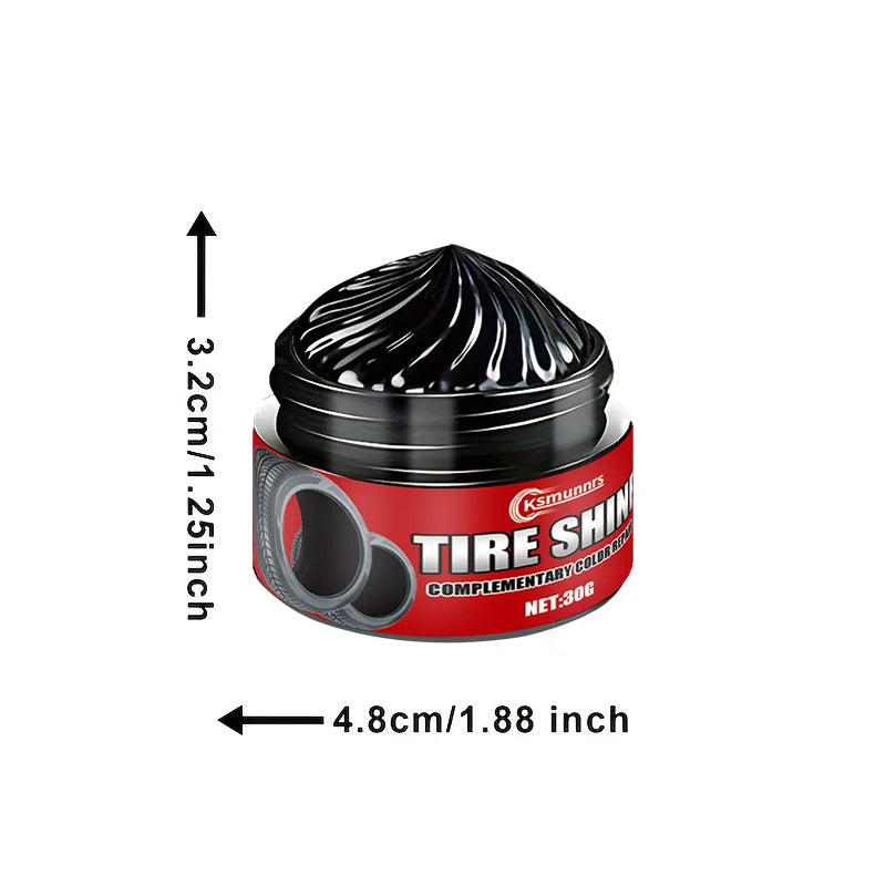 Long-Lasting Black Tire Wax for Motorcycle and Bicycle Plastic Parts Gloss & Scratch Coverage